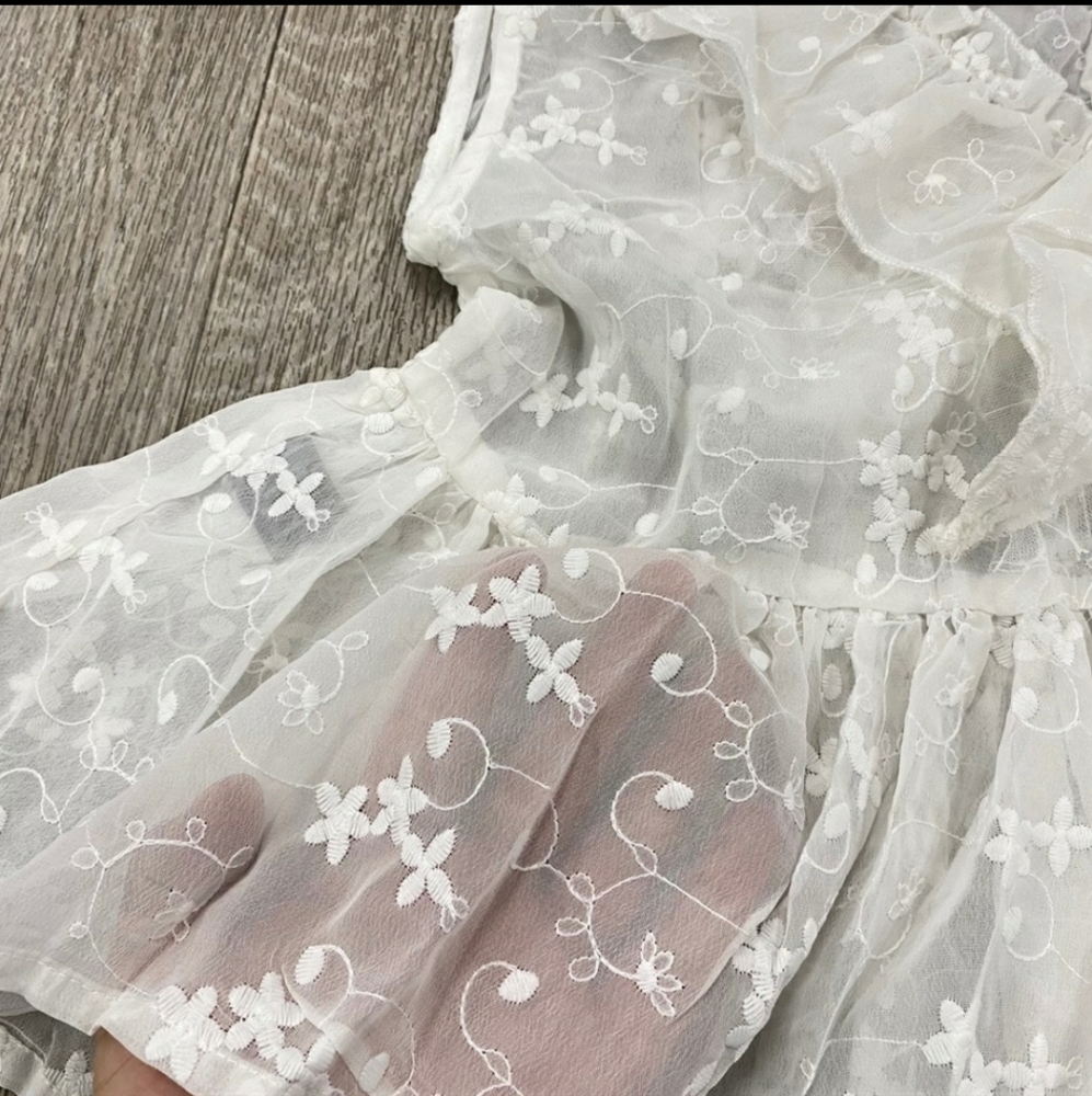 1 med left💗NEW POL ruffle top Ivory - Picture 6 of 11